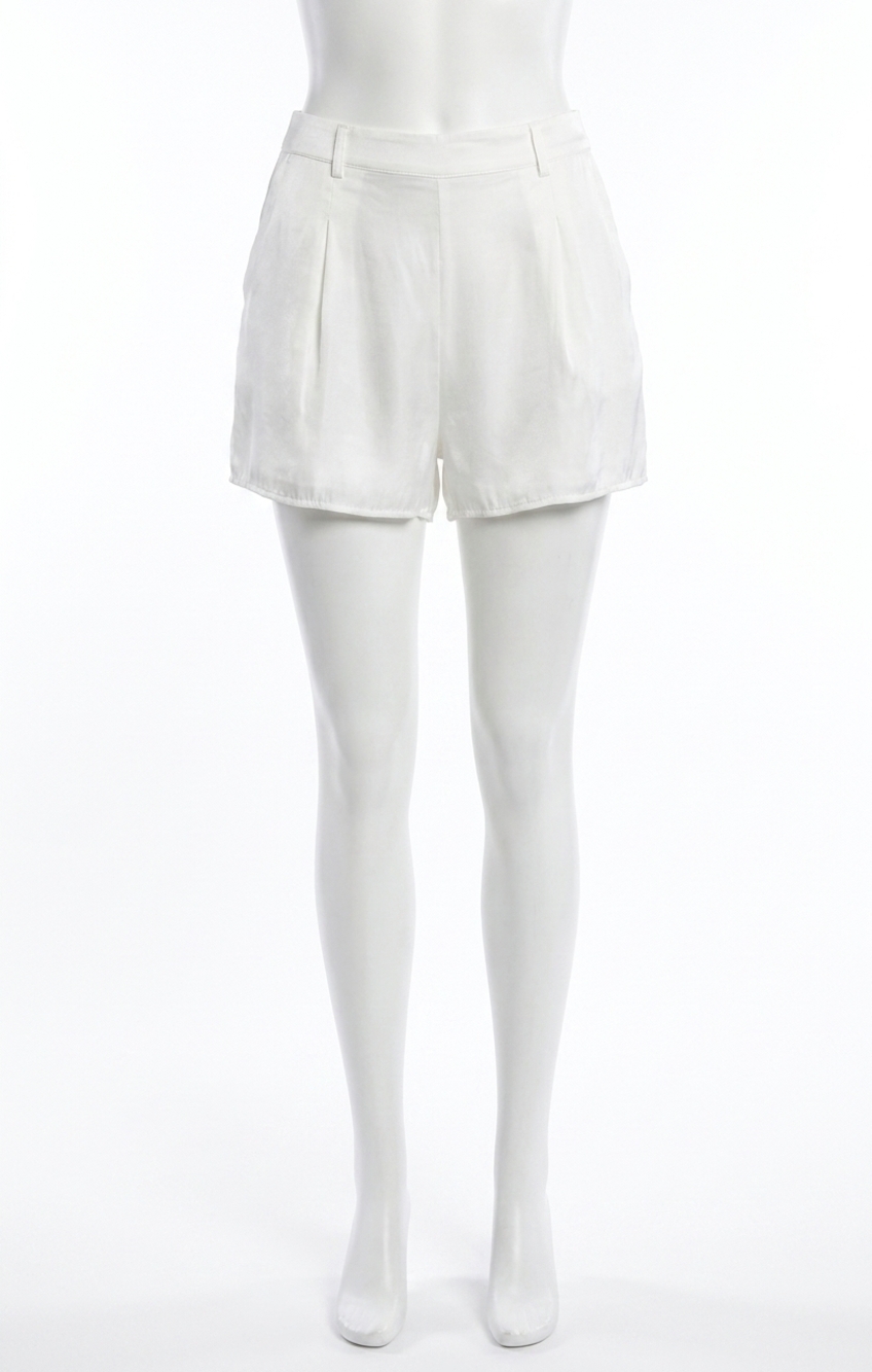 NEW SADIE & SAGE heritage front pleat shorts in white